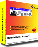 Click here for more info about Morovia MICR CMC-7 Fontware